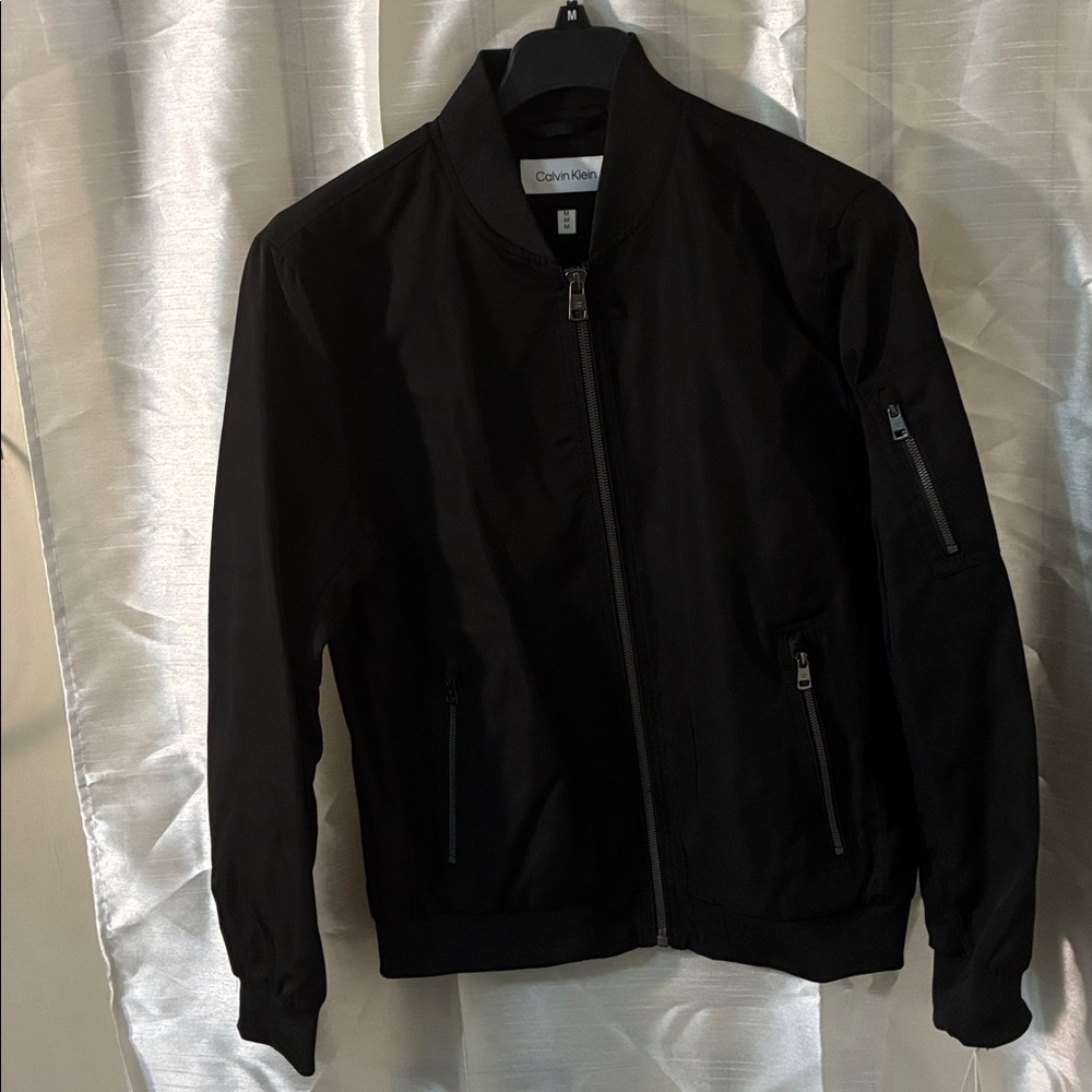 Calvin Klein Jet Black Zip-Up Jacket